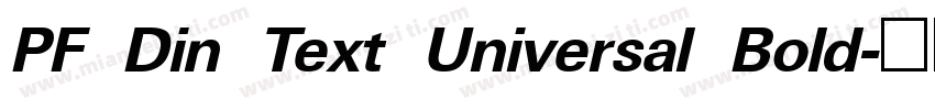 PF Din Text Universal Bold字体转换